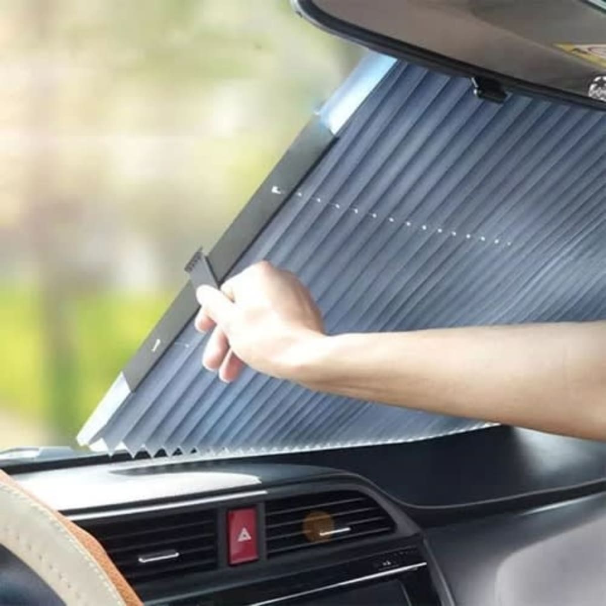 Retractable Windshield Sun Shade For Car Wireless Cellular Sun Visor