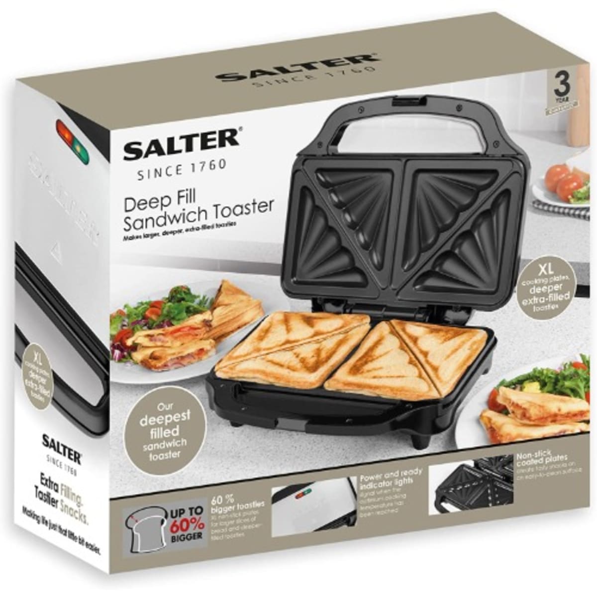 Buy a Salter Handbag Style Non-Stick Sandwich Toaster Online in