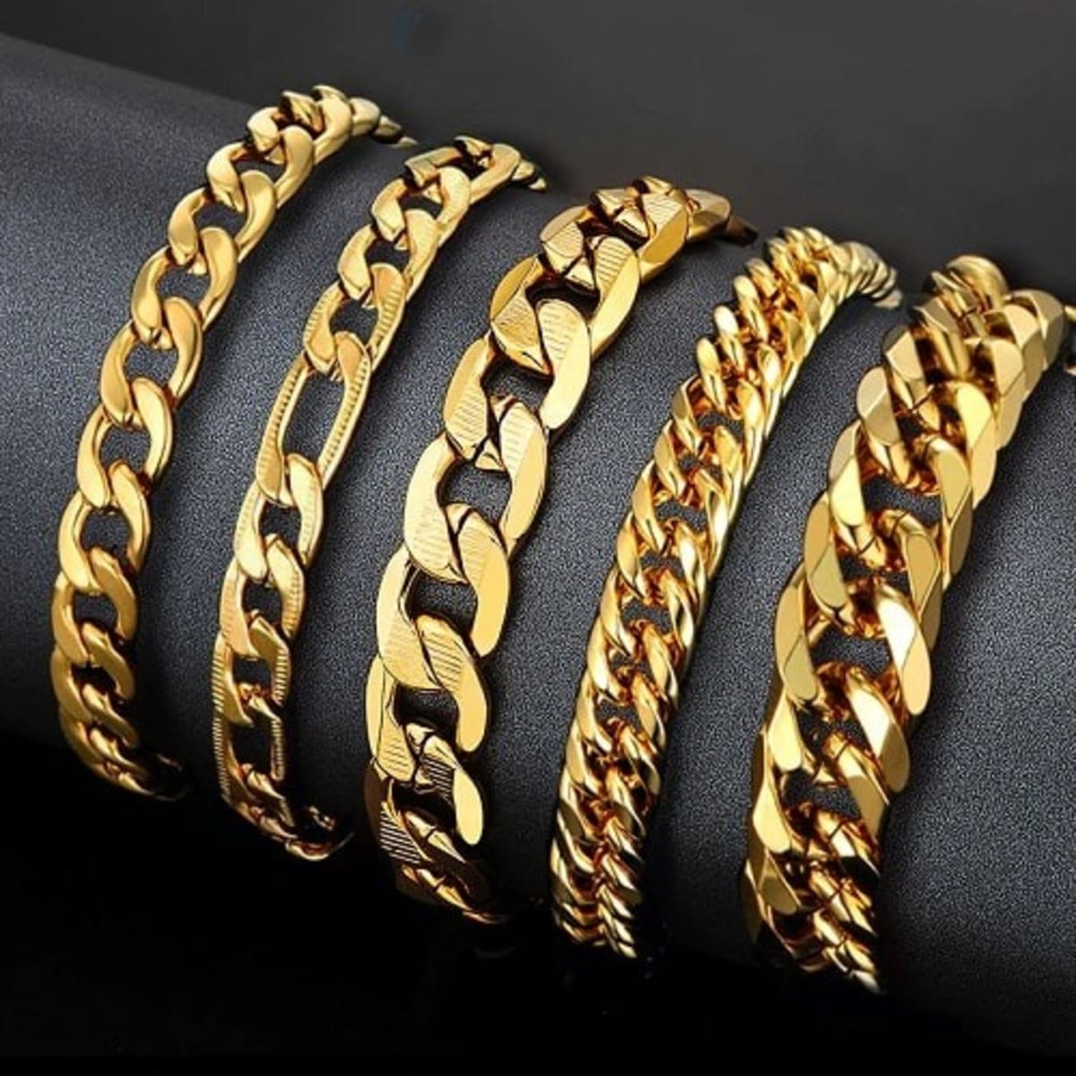 Men's stainless steel outlet cuban link bracelet