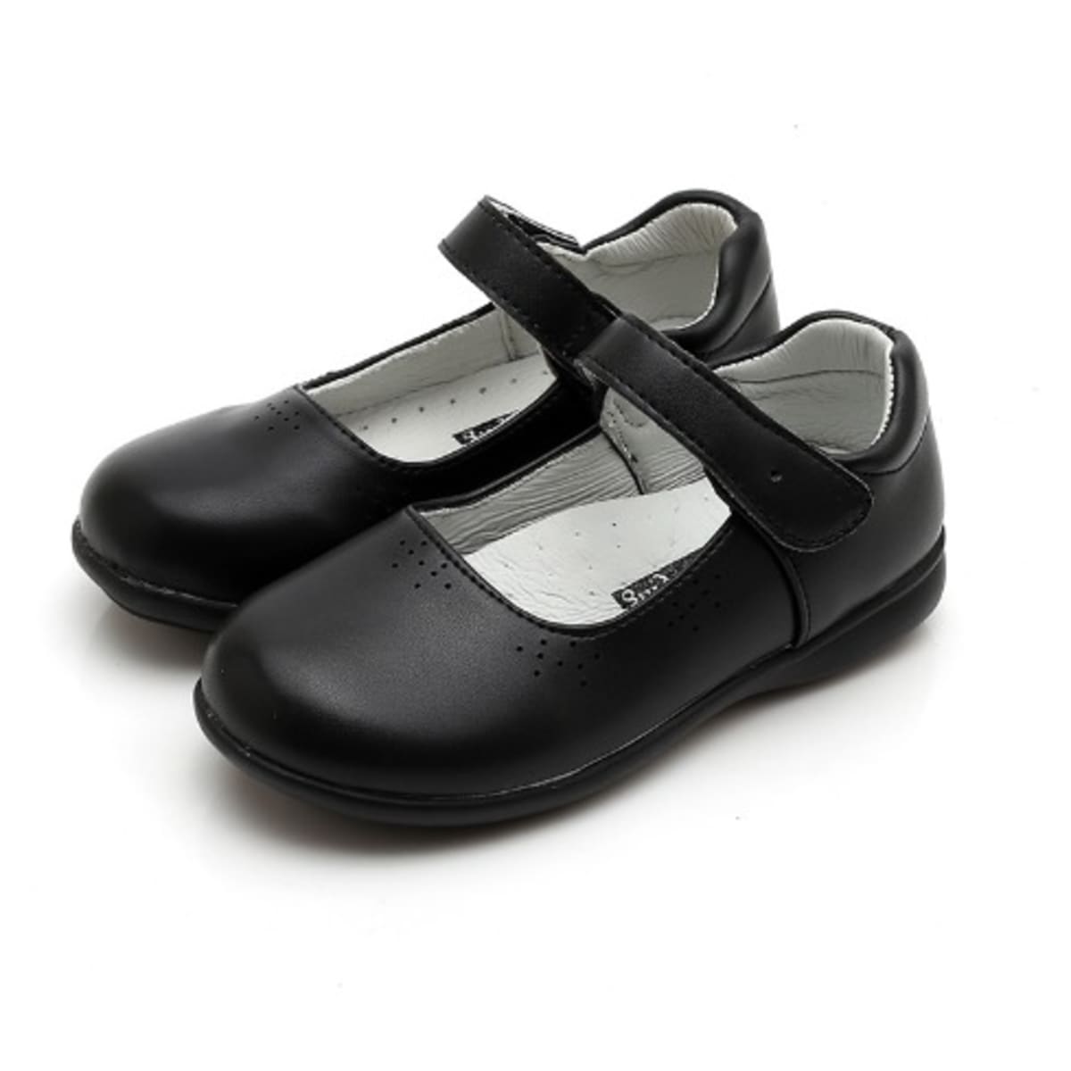 Leather black shoes for girls store