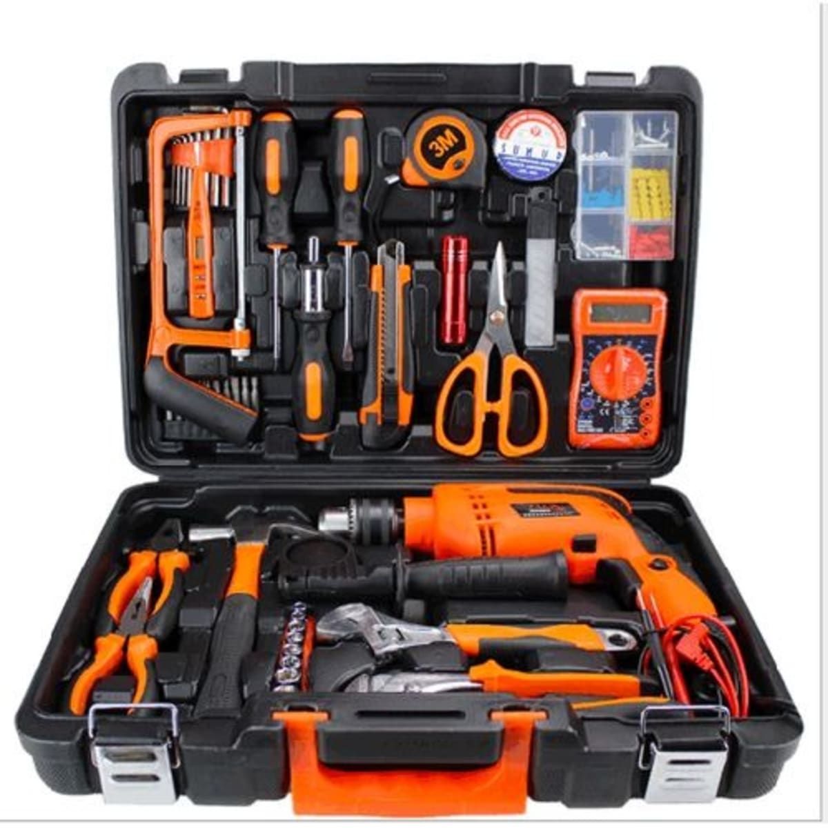 Tools Box Kit Set With Electric Drill 13mm Machine