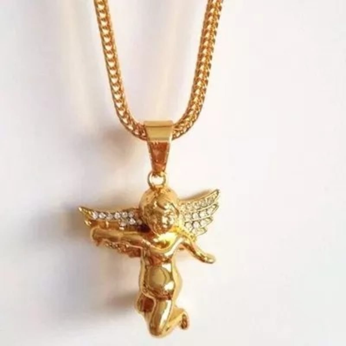 Gold chain with baby sale angel