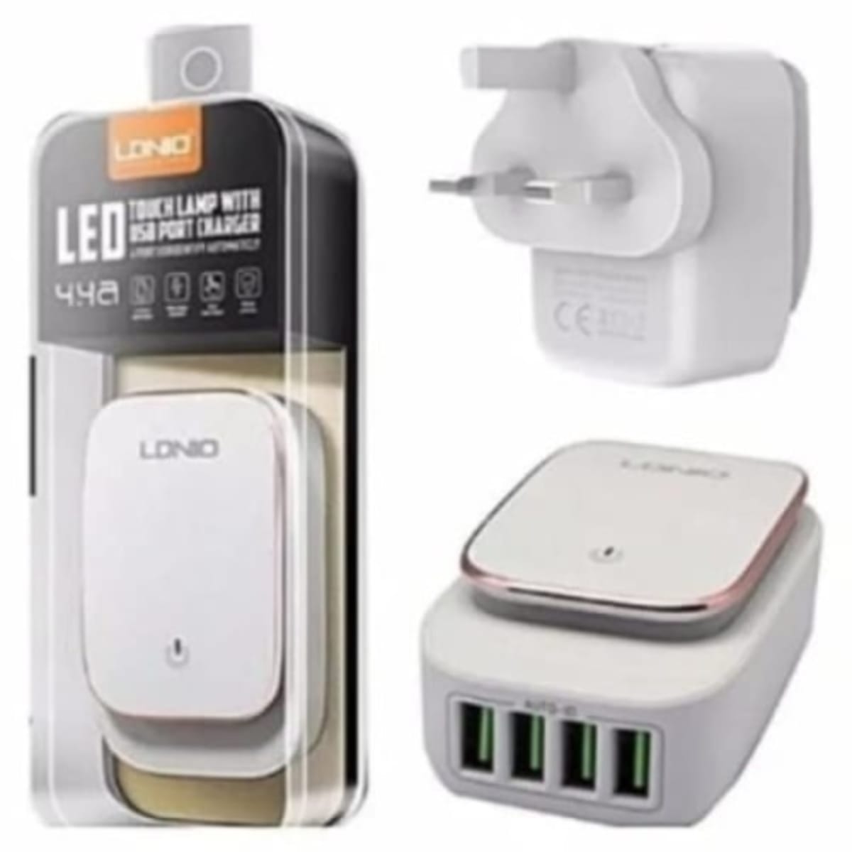 Touch lamp with shop usb port charger