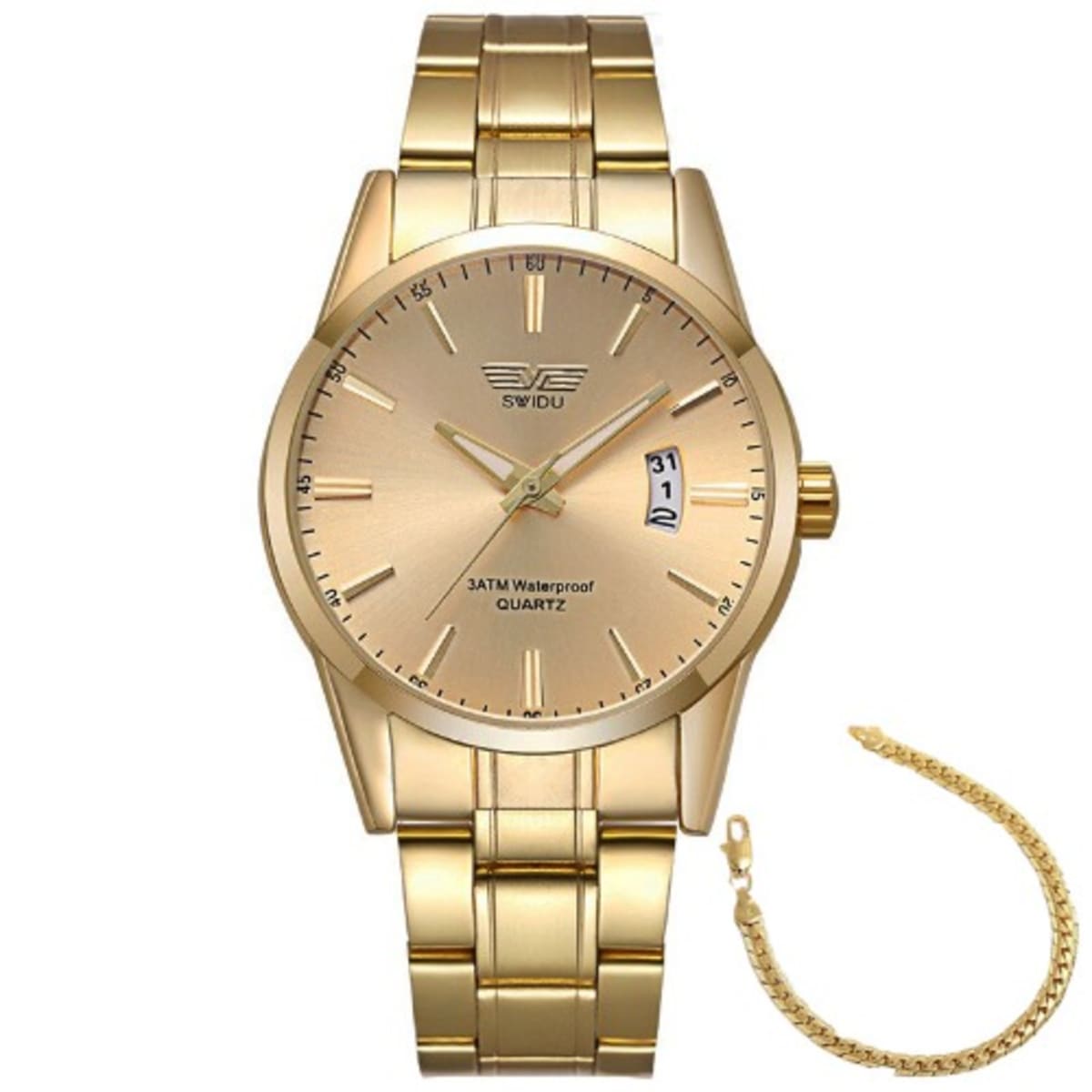 Swidu Bracelet Waterproof Wristwatch With Free Bangle Konga