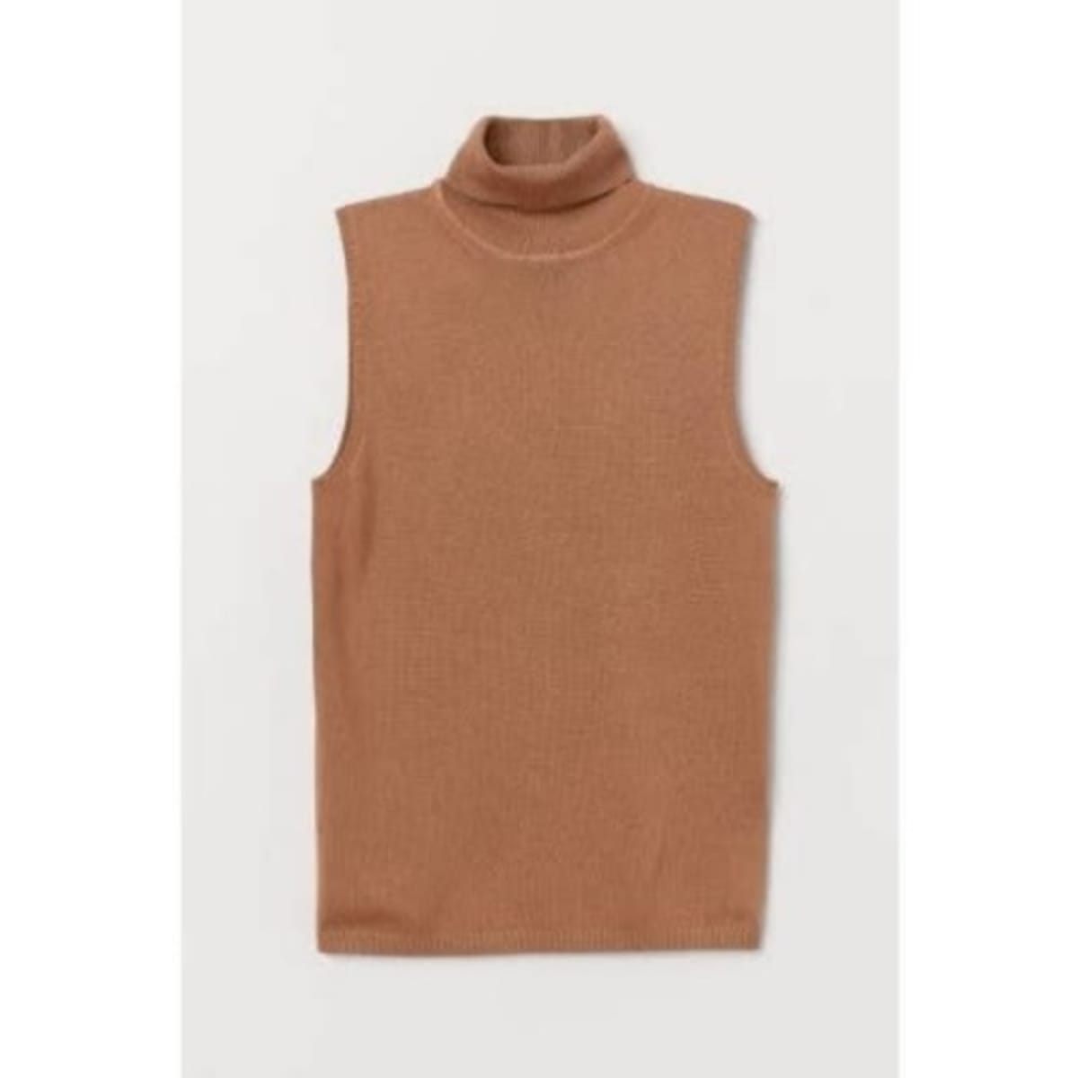 Tan new arrivals sleeveless turtleneck
