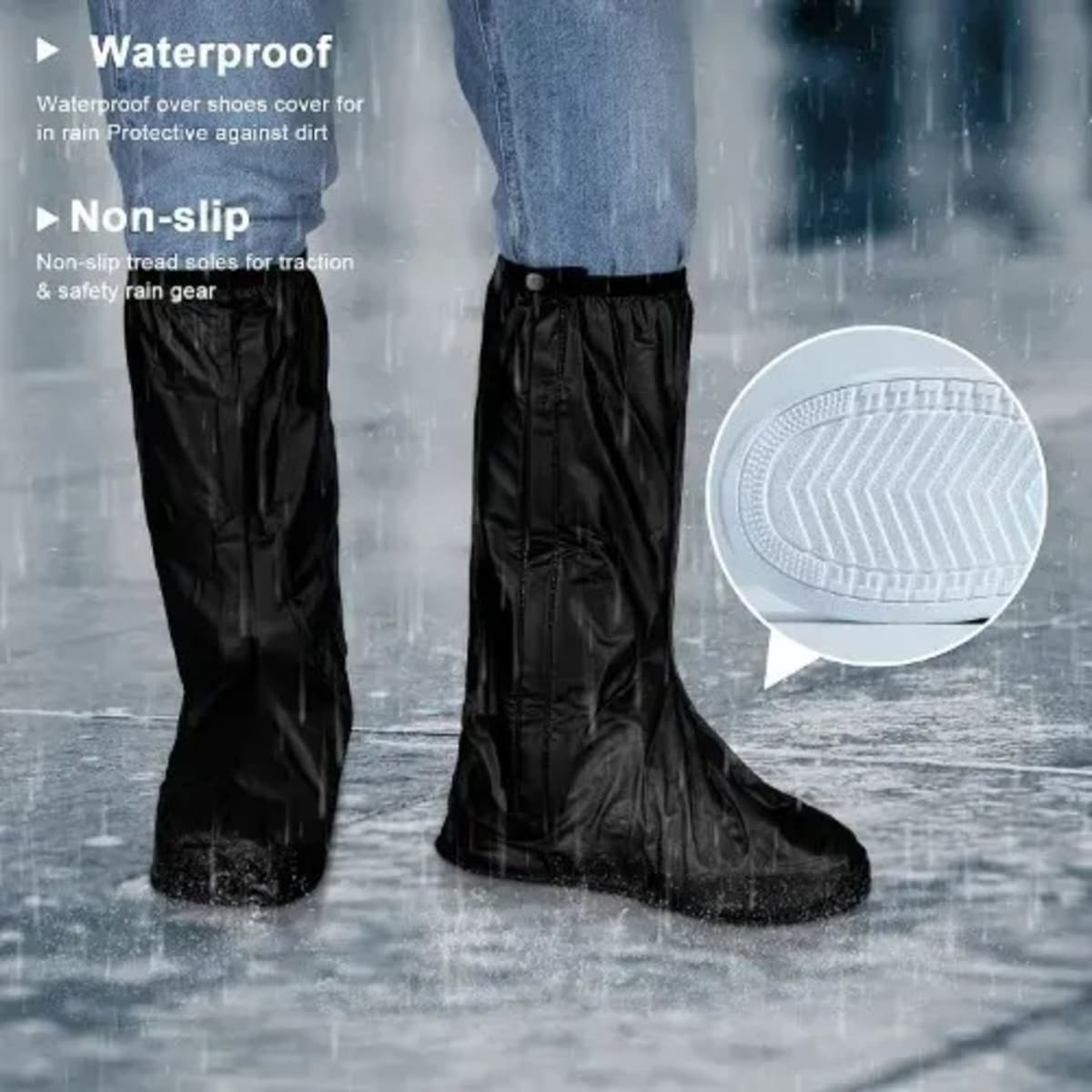 Slip proof rain boots top