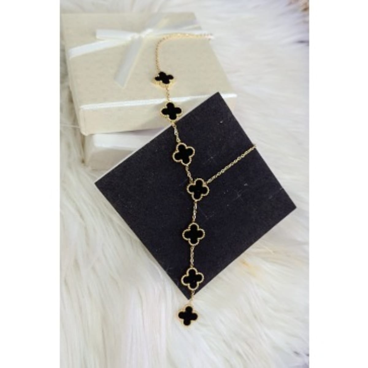 Seven Pendant Design Vca Clover Necklace Black Konga Online