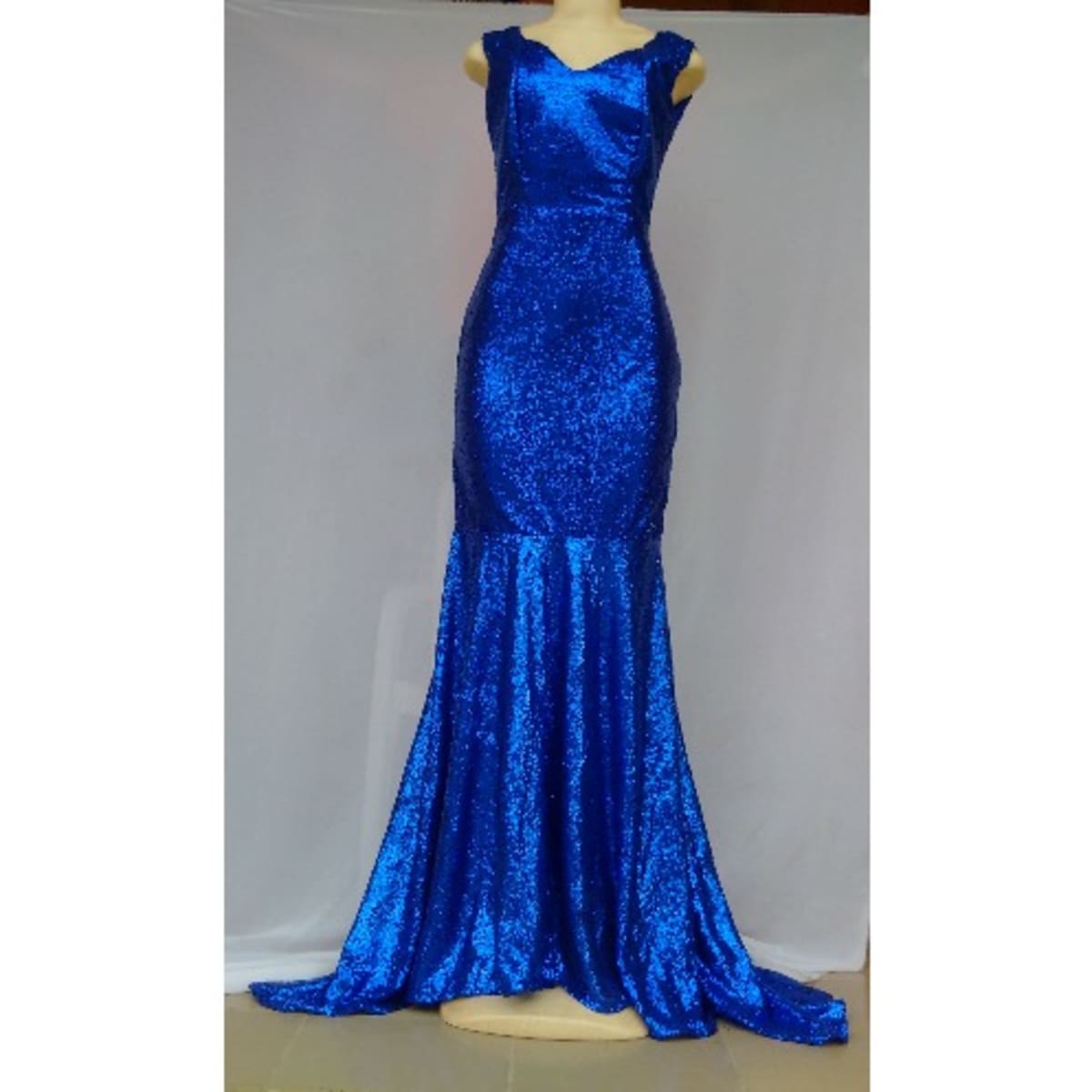 Metallic Blue Mermaid Women s Dinner evening Gown Konga Online