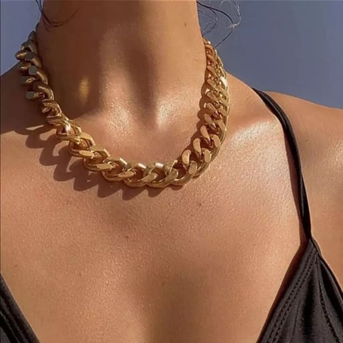 Gold cuban hotsell link chain choker