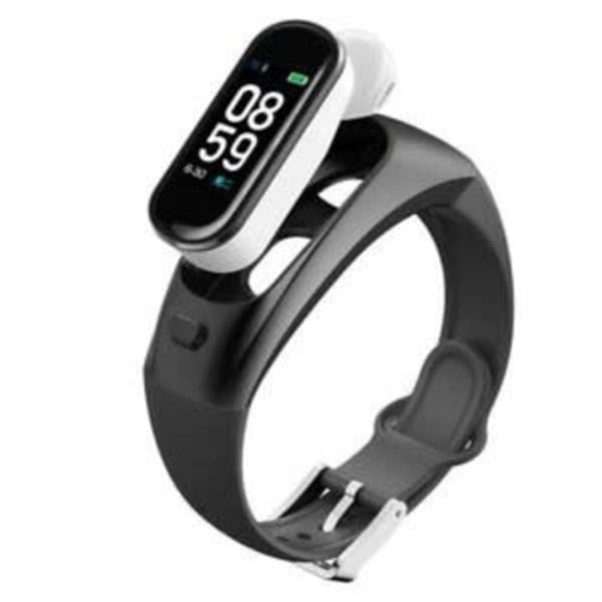 H109 Fitness Tracker Smart Bracelet With Earpiece Black Konga