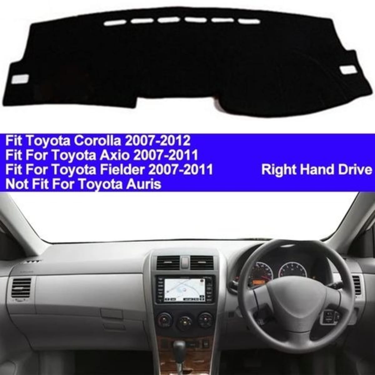 Dashboard Cover Dash Mat Anti Sun For Toyota Corolla 2007 2012