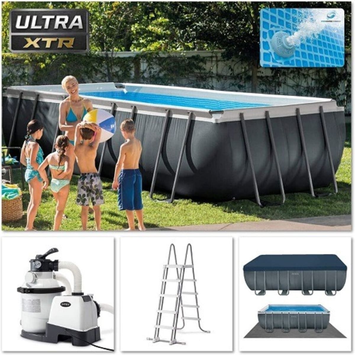 Intex Ultra Xtr Frame Pool - X 2.74 X 1.32 M With Filter + Pump + Cover + Ladder | Konga Online Shopping