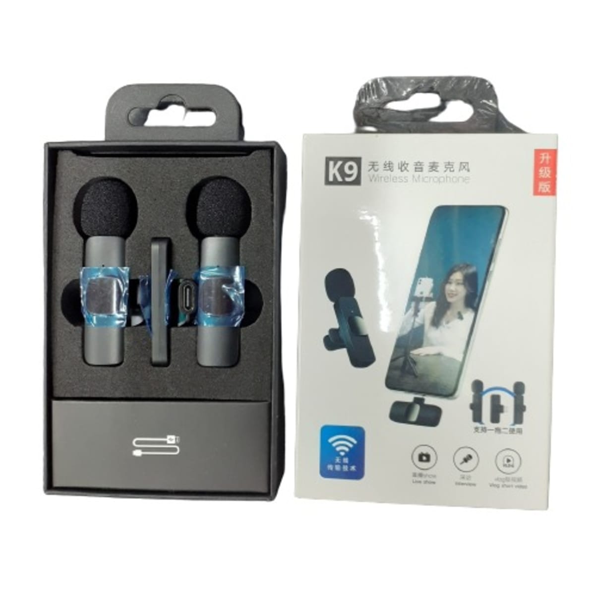 K9 Dual Lavalier Microphone Mic Plug  Play USB Type C  iOS Wireless -2 in  Konga Online Shopping