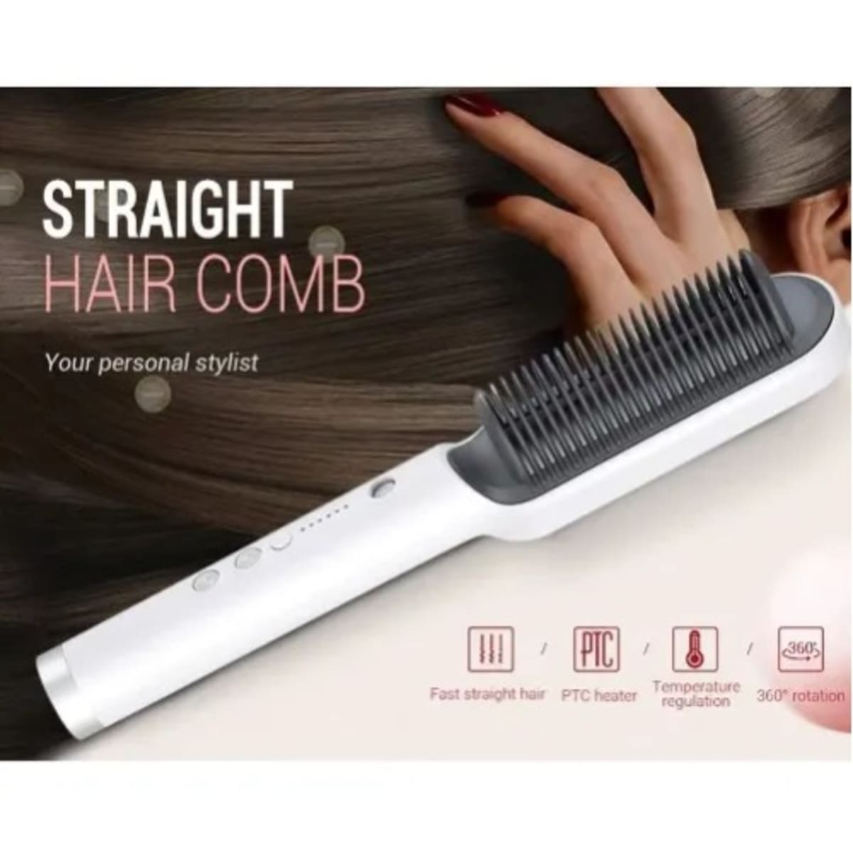 Non electric hair straightening brush sale