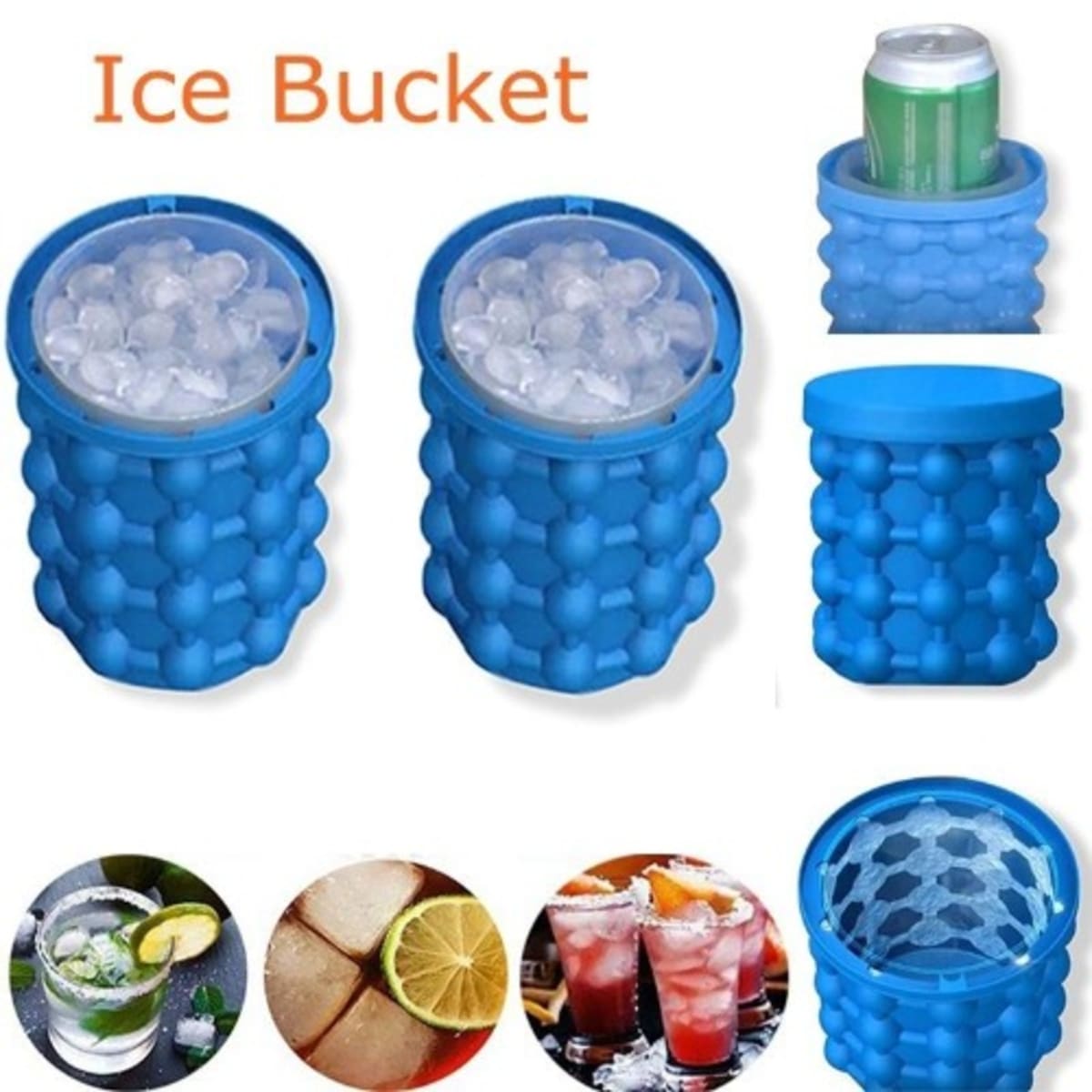 Ice Cube Maker Genie Silicone Ice bucket