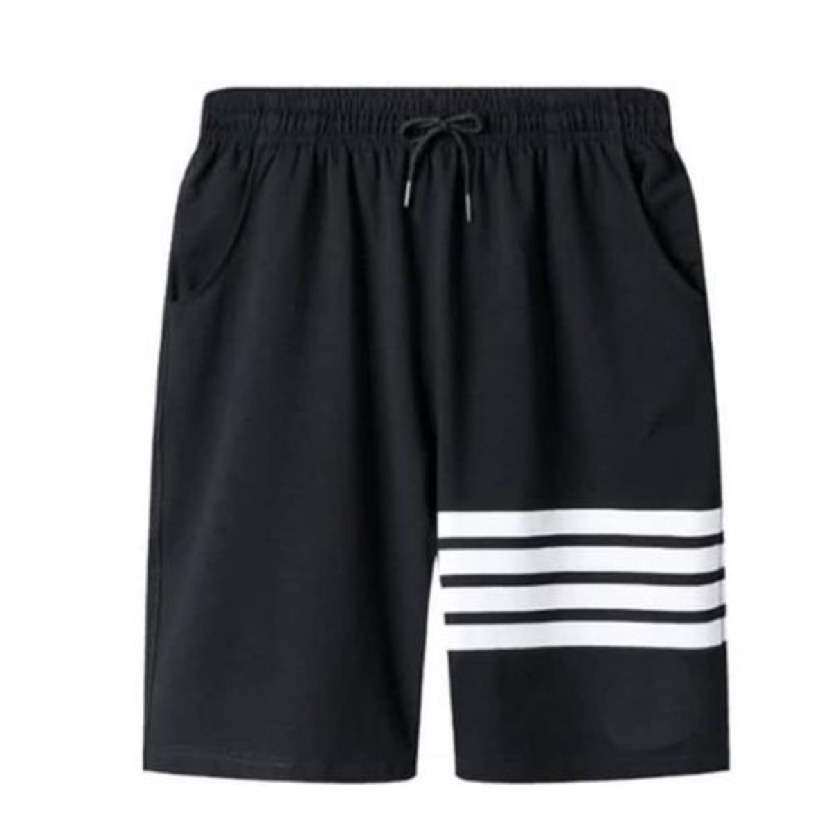 Black shorts hotsell white stripe