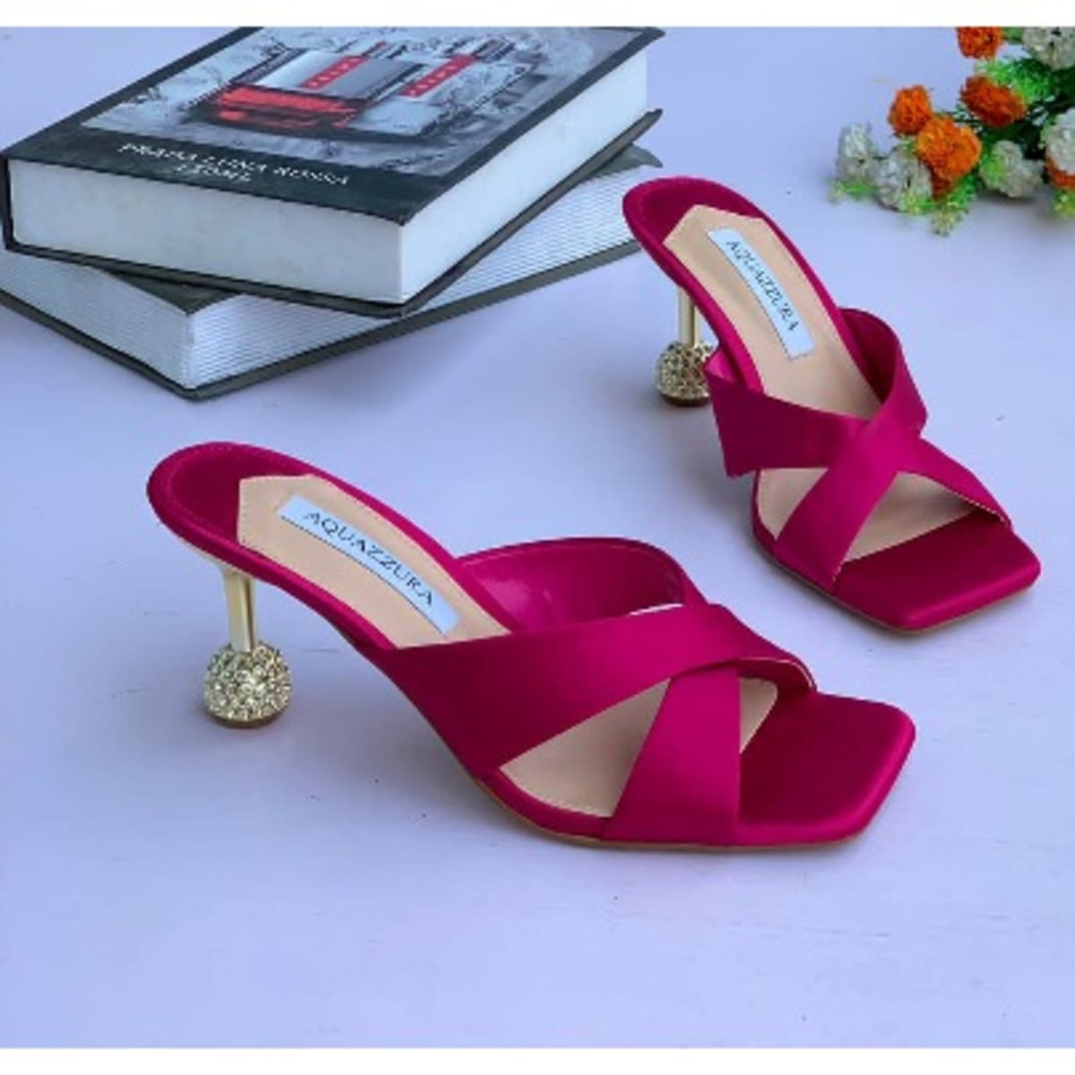 Aquazzura pink 2025 heels