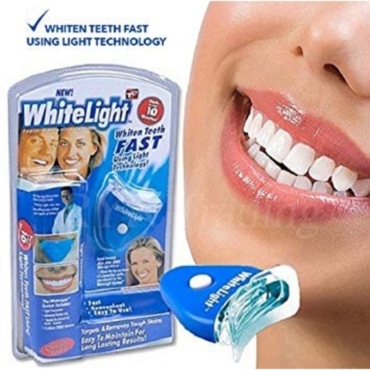 White Light Teeth Whitening Kit with LED Light Blue Konga