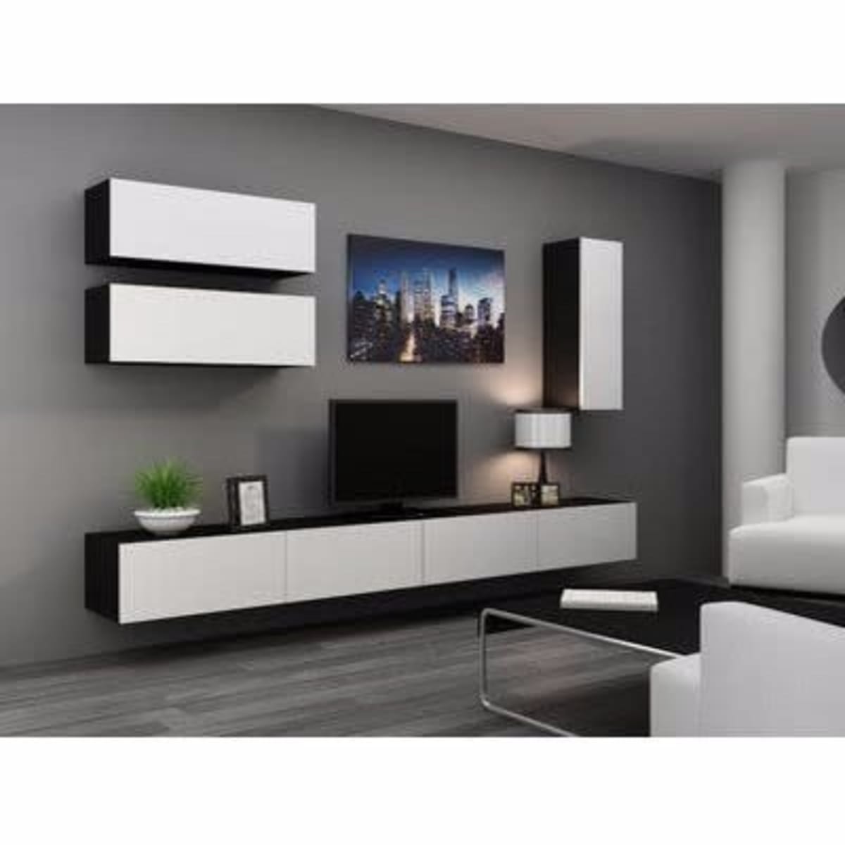 Boone floating entertainment center for best sale tvs up to 70