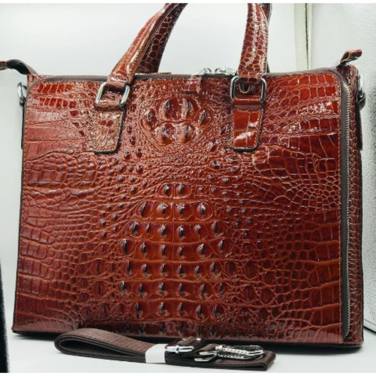 Leather office bags online hot sale