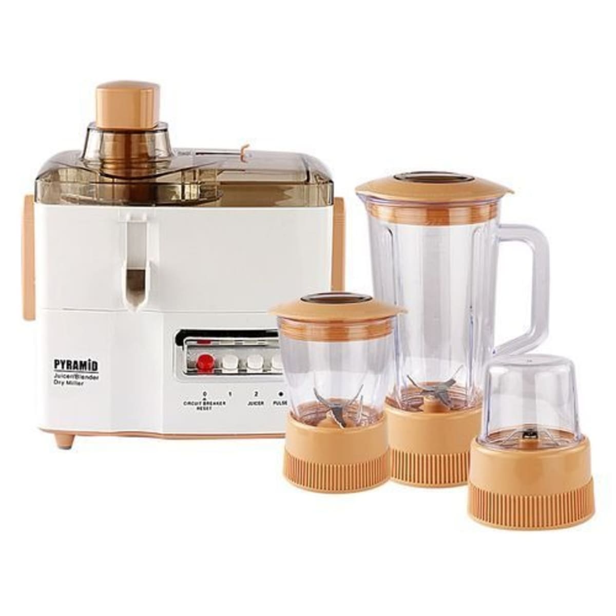 Pyramid 4 In 1 Juicer, Blender, Grinder And Mill - 600W