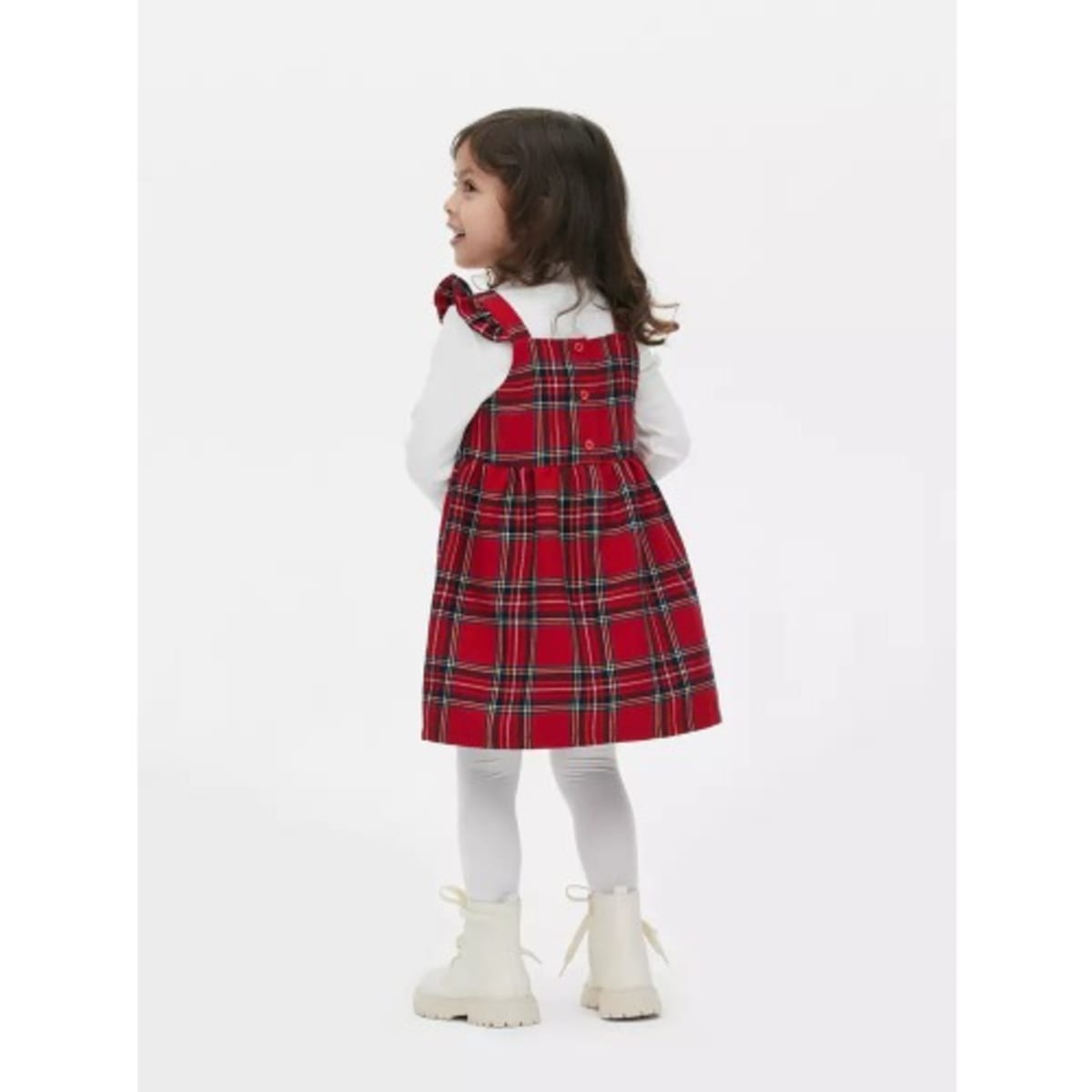 Checked pinafore deals dress primark