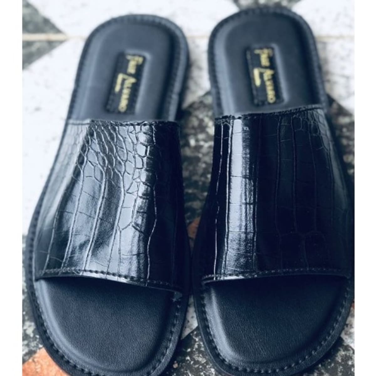 Crocodile skin slippers sale