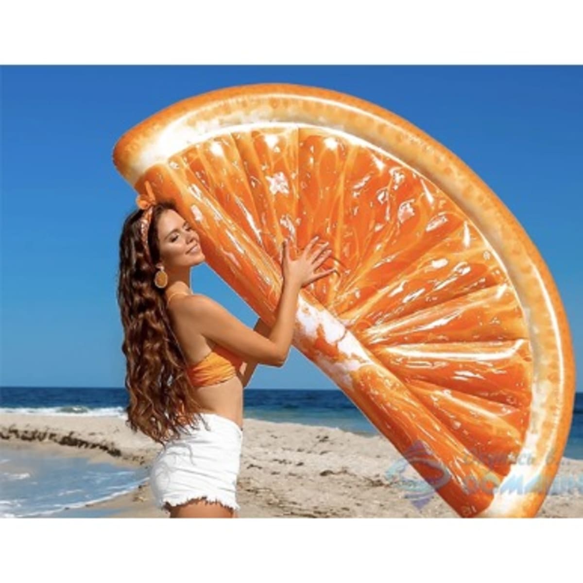Orange slice pool float shop
