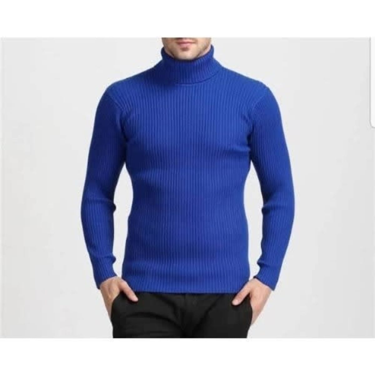 Royal blue discount sweater outfit mens