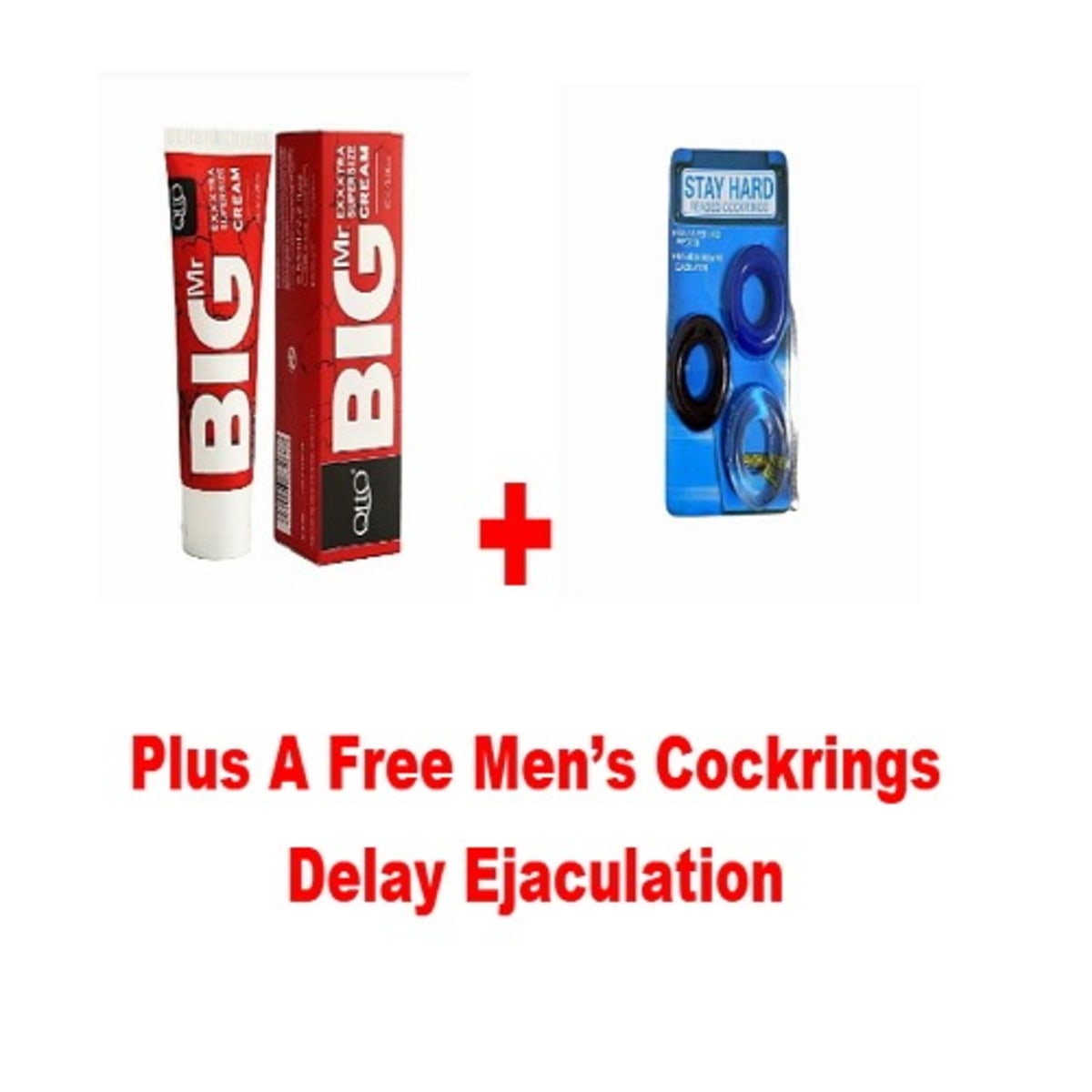 Male Penis Enlargement Cream Plus A Free Cockrings Delay