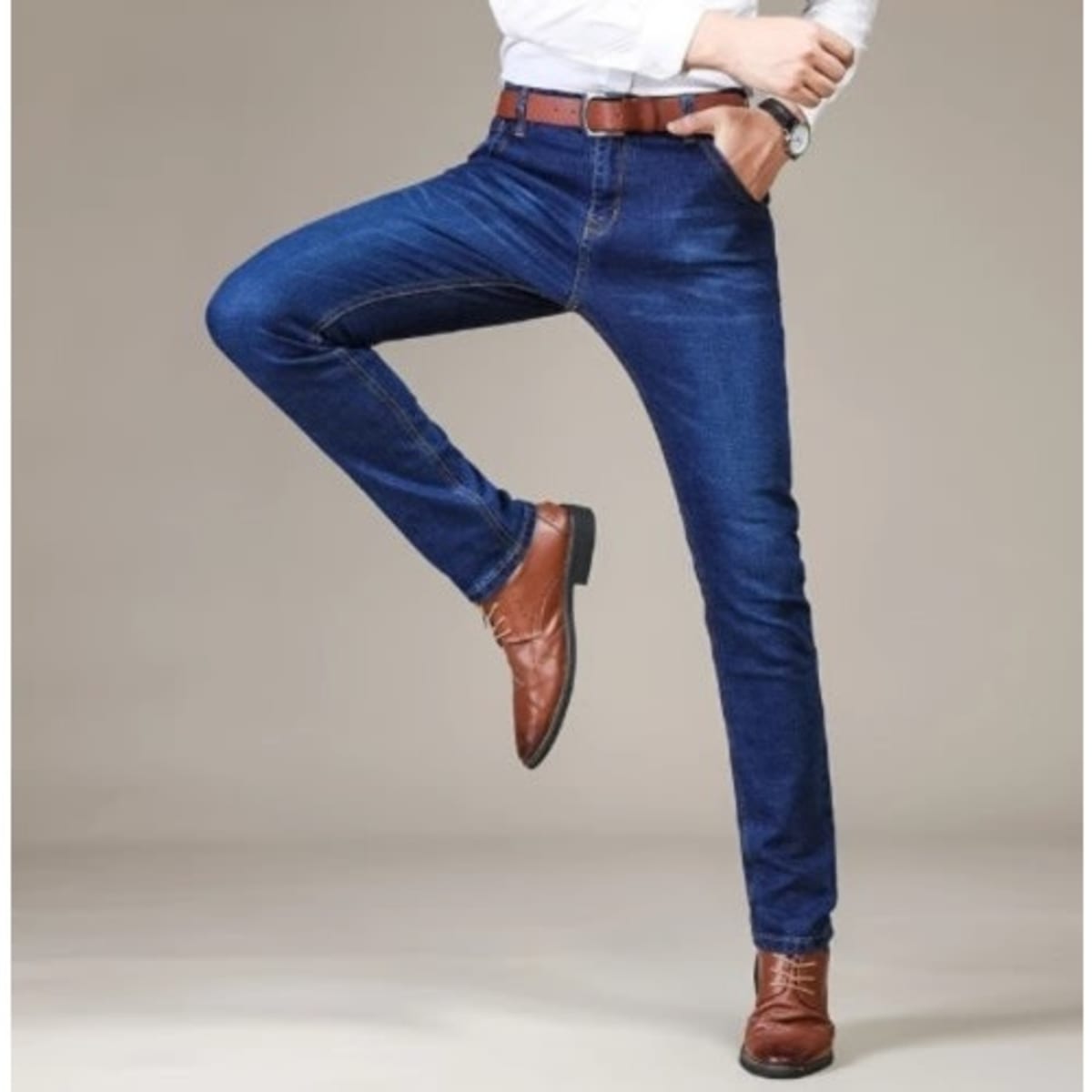 Buy Regular Fit Men Trousers White and Royal Blue Combo of 2 Polyester  Blend for Best Price, Reviews, Free Shipping