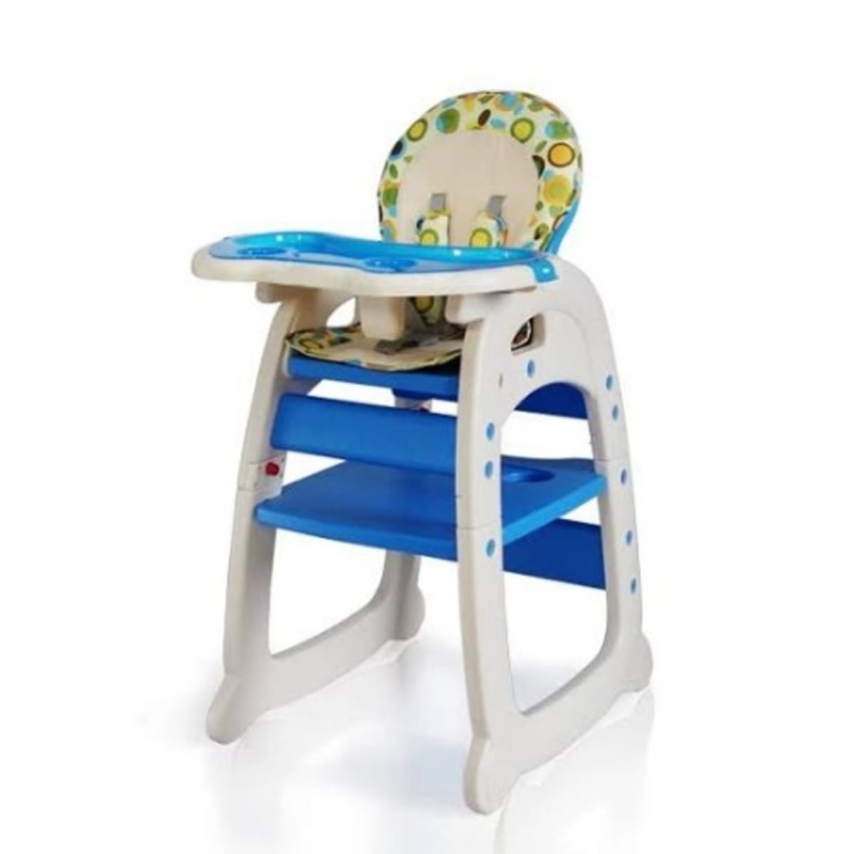 Baby rocks back and forth in highchair store