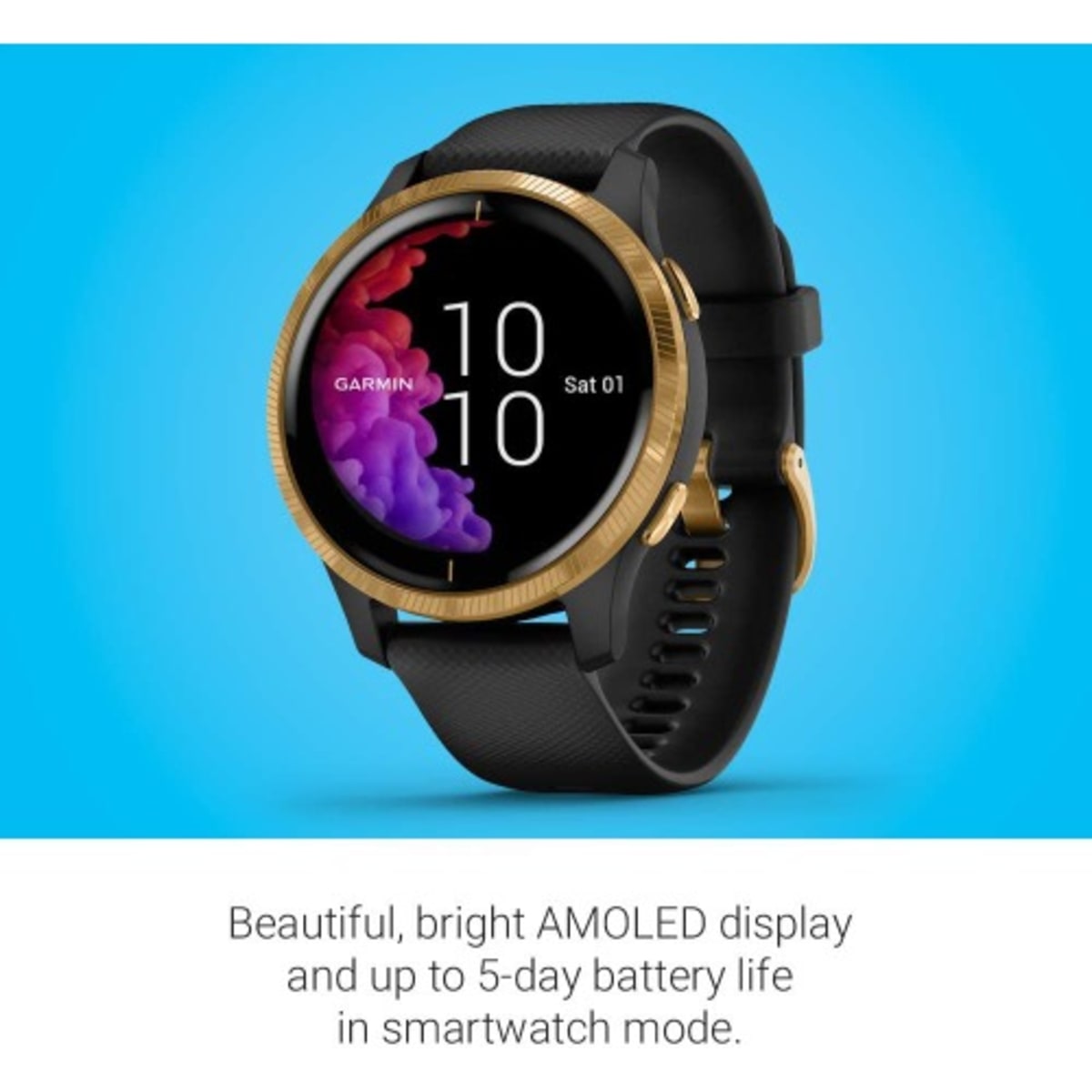 Garmin Venu GPS Fitness Smartwatch With OLED Display Gold With