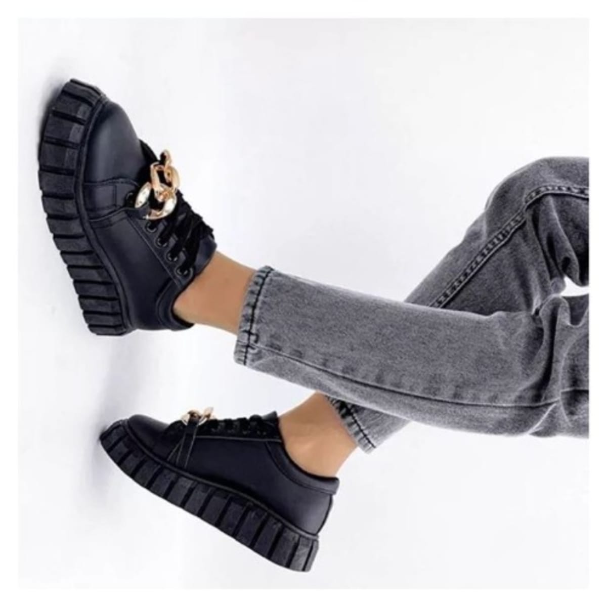 New Female Fashionable Sneakers Black Konga Online Shopping
