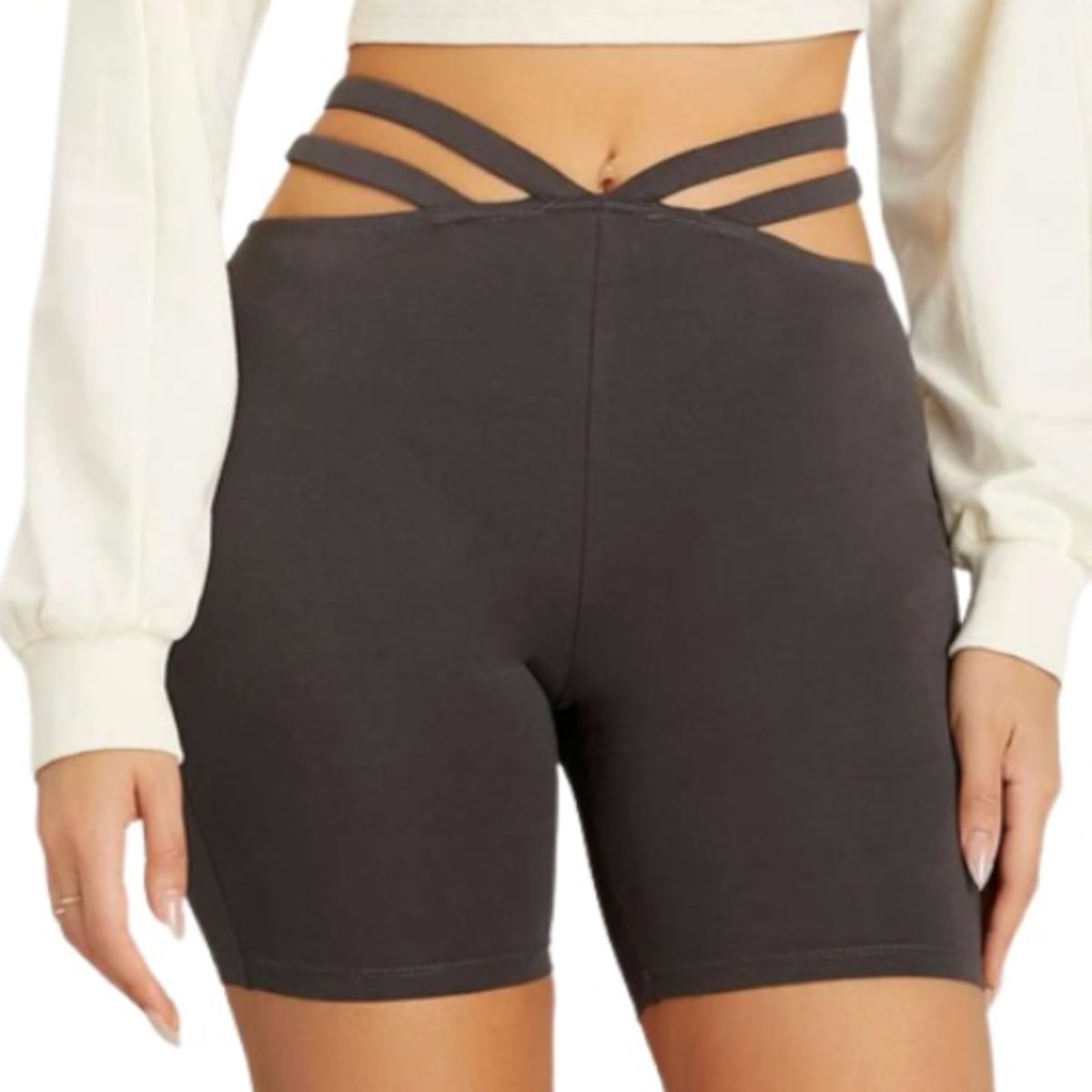 Dark grey biker sales shorts