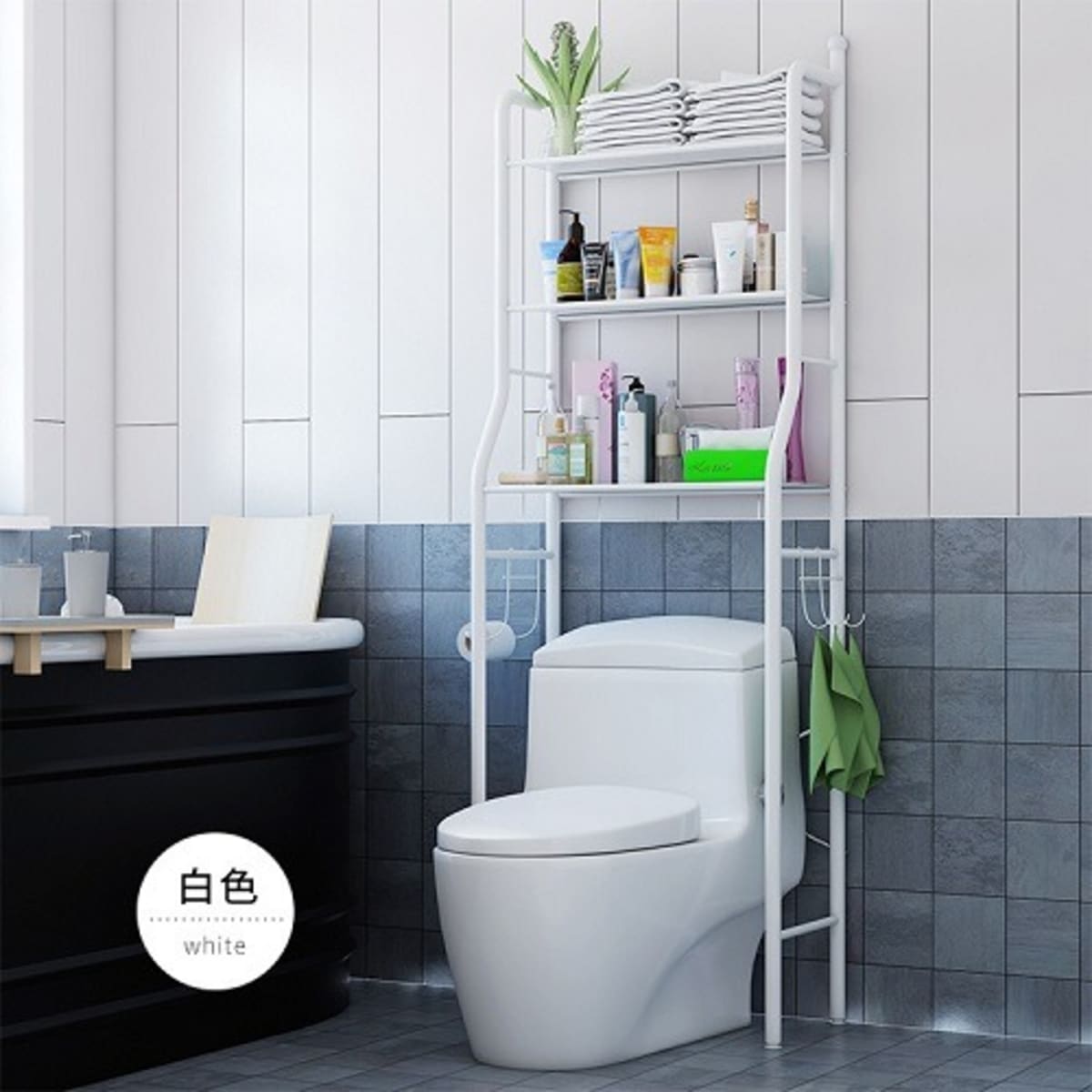 Toilet rack outlet