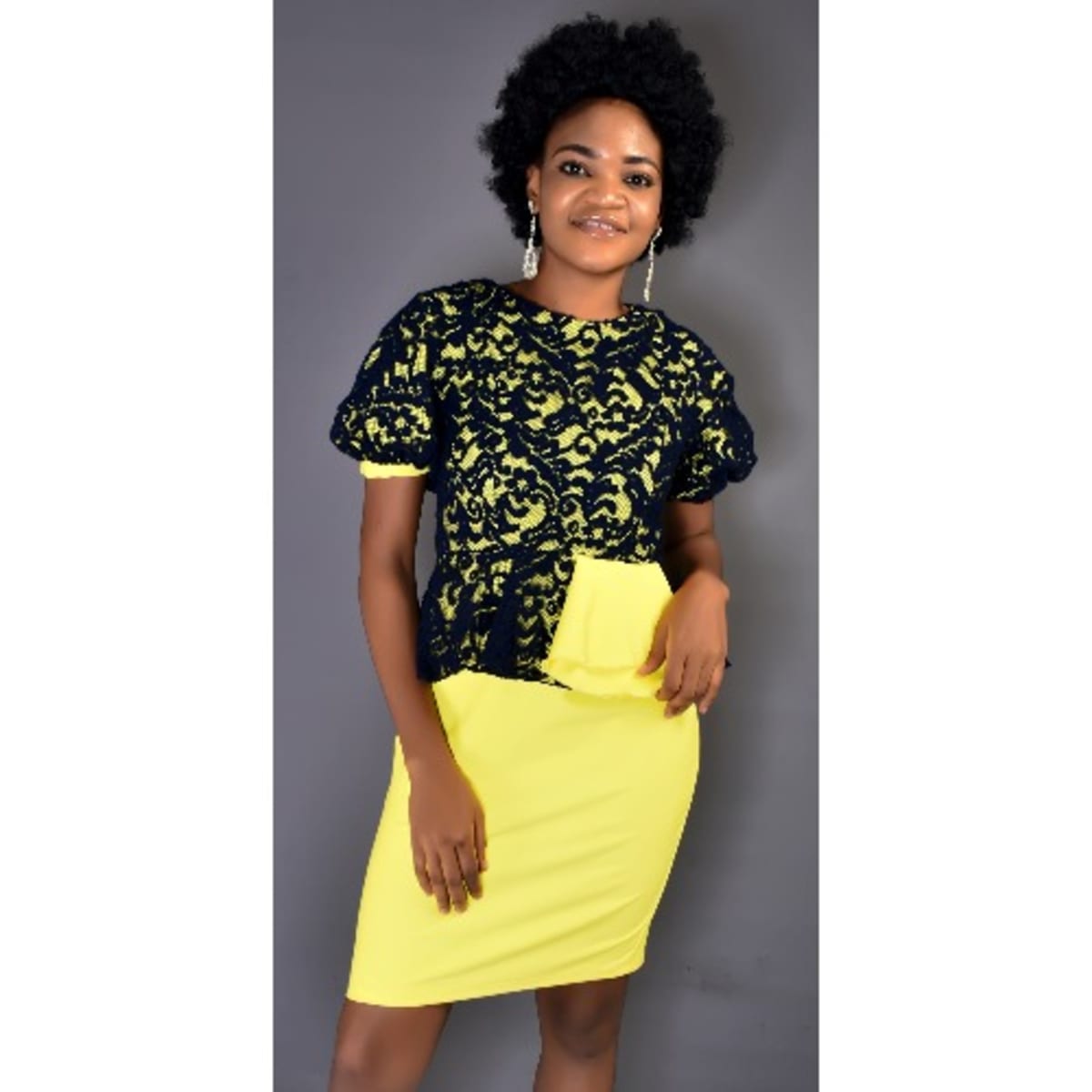 Fitted peplum hot sale dress
