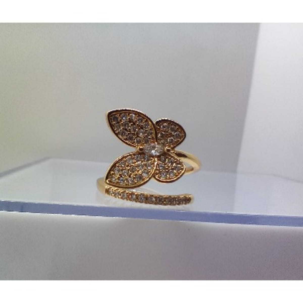 Iced out shop butterfly ring