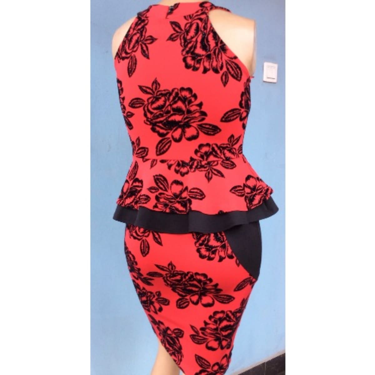 Quiz Peplum Midi Dress Red Konga Online Shopping
