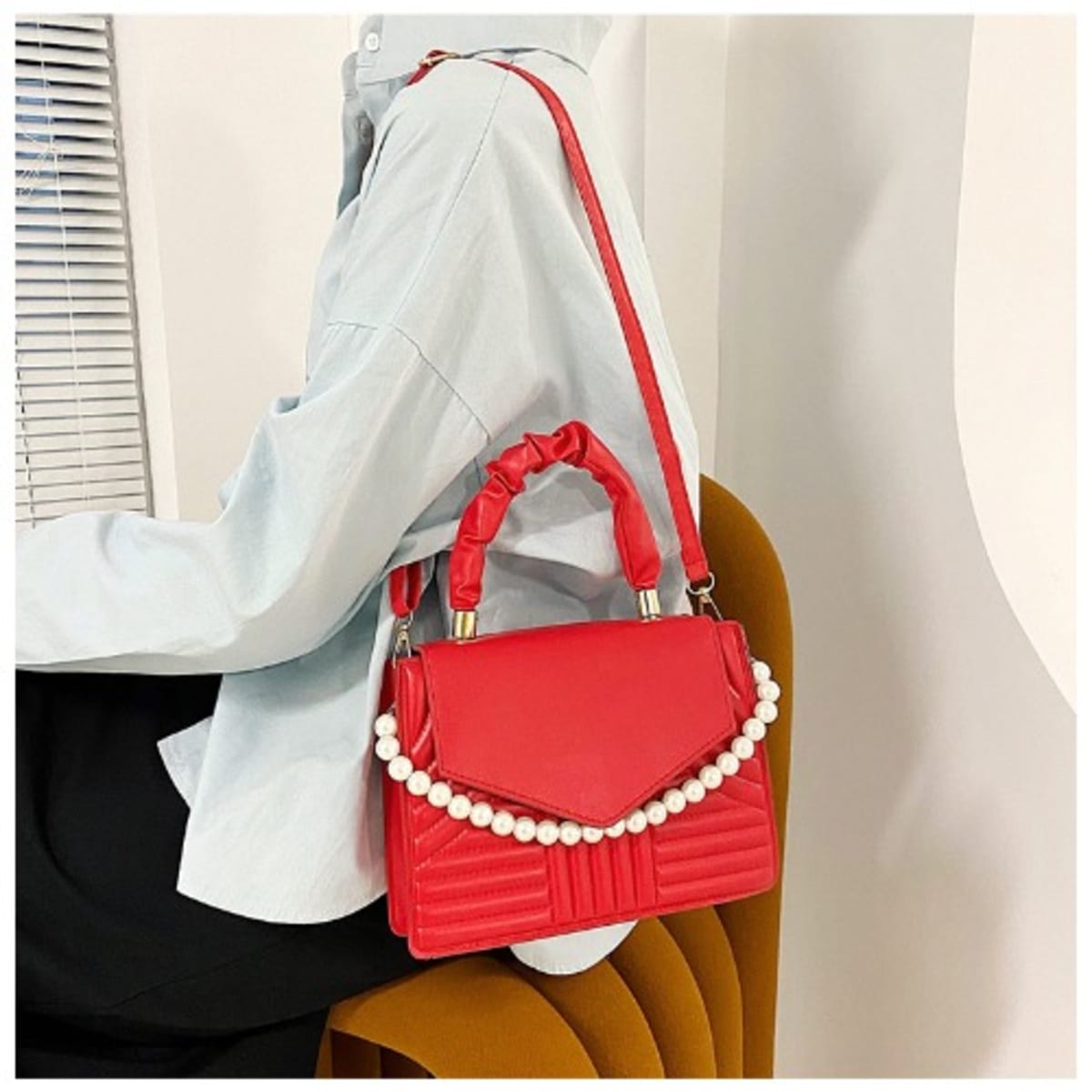 Classic Female Handbags Single Shoulder Messenger Bag red Konga