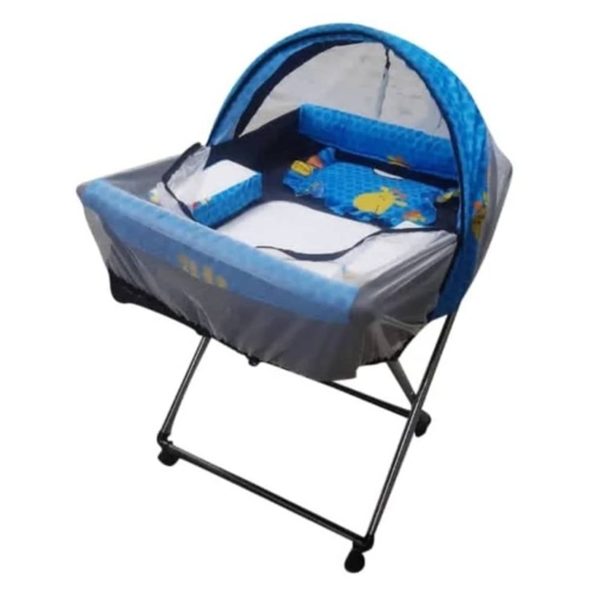 Baby Bed With Stainless Stand And Mosquito Net