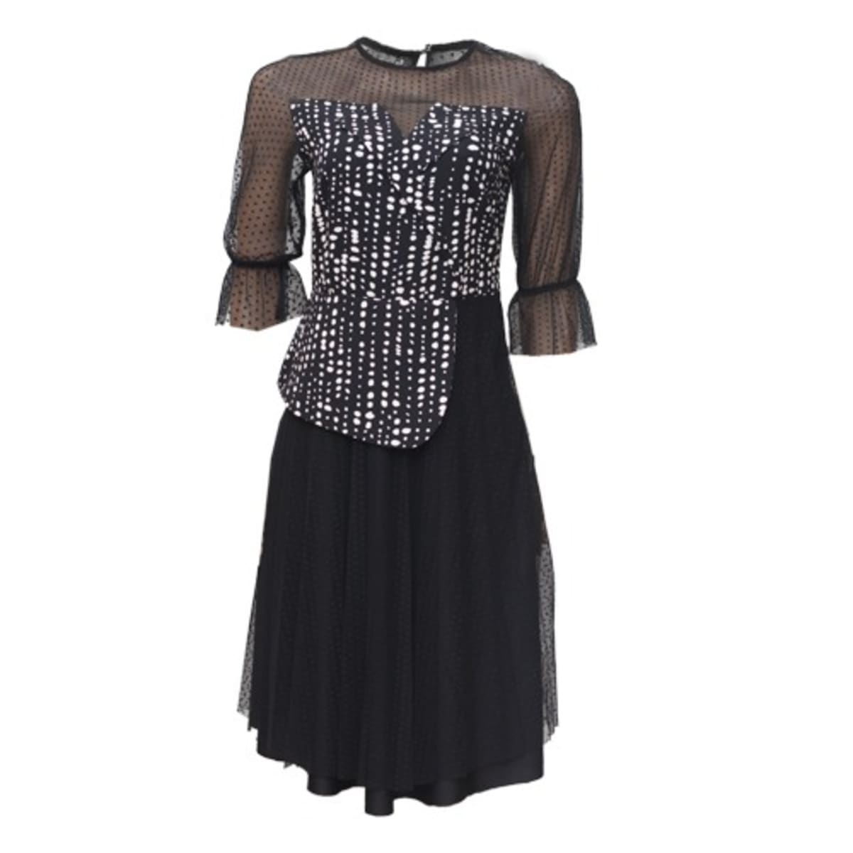 Mesh peplum outlet dress