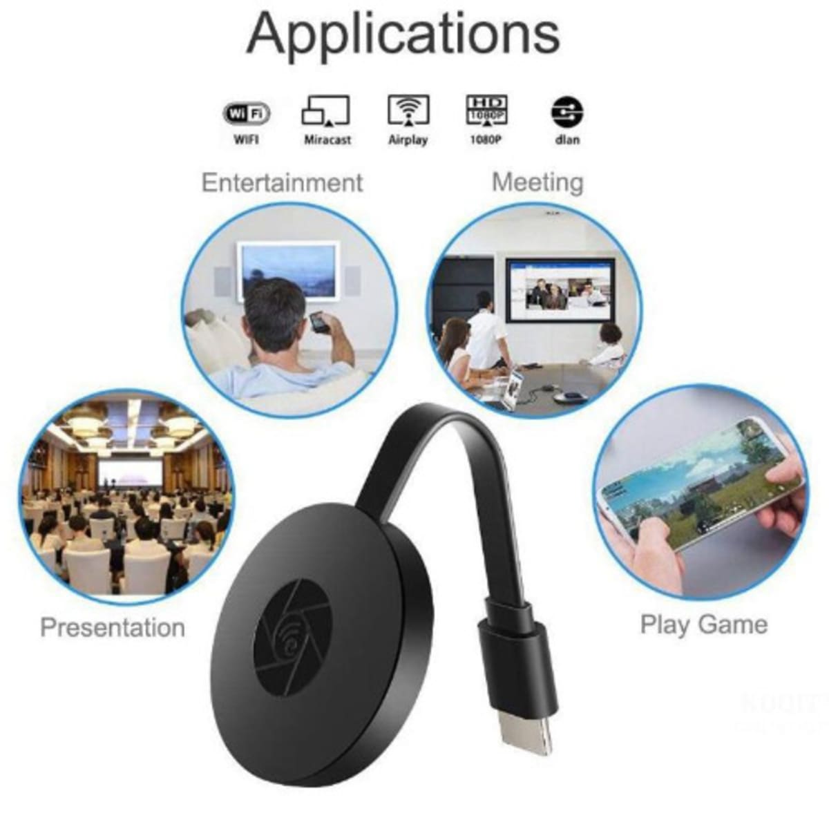 Miracast G5 Airplay Wireless Display Adapter, Wifi Hdmi Display Dongle 4k  Mobile Screen Mirroring