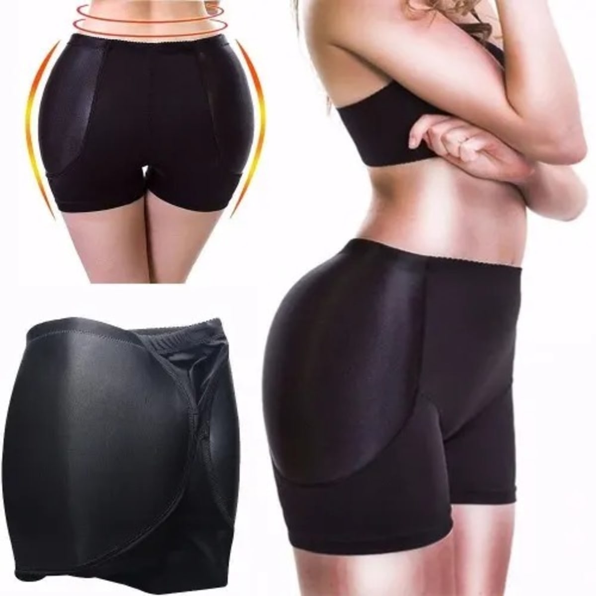 Detachable & Hip Padded Underwear Enhancer- Black