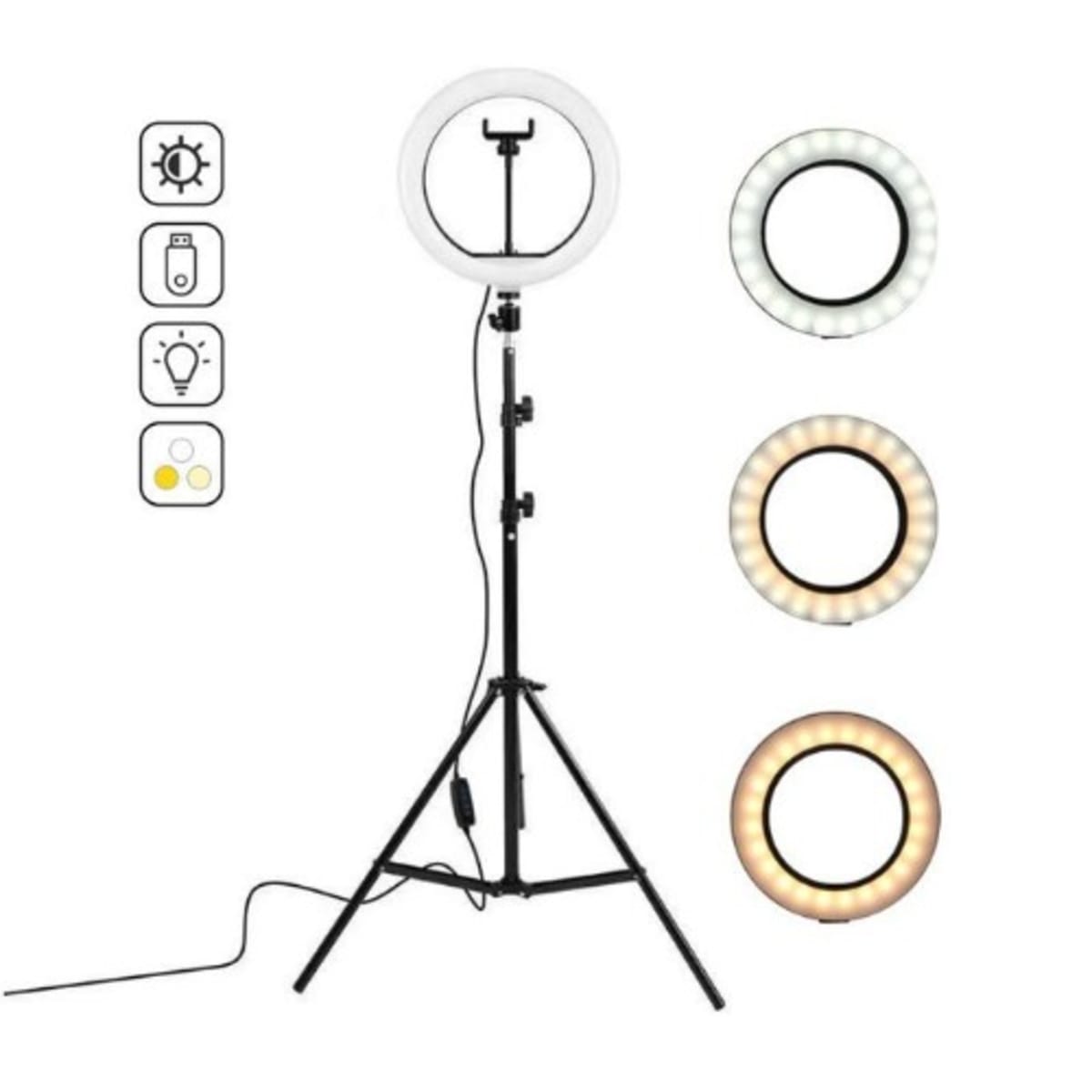 LED Ring Light With Stand For Live Streaming -10 - 26cm