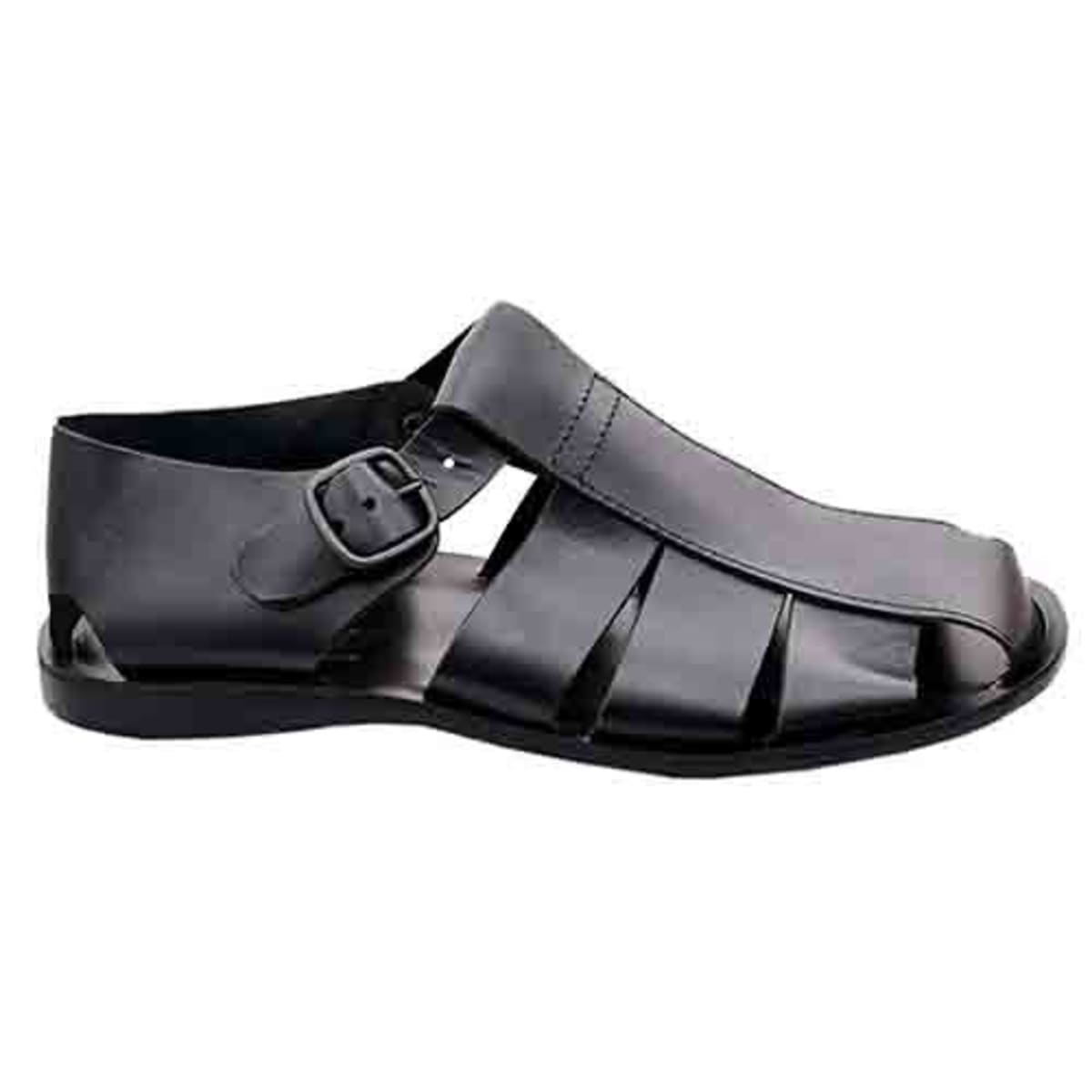Full black online sandals