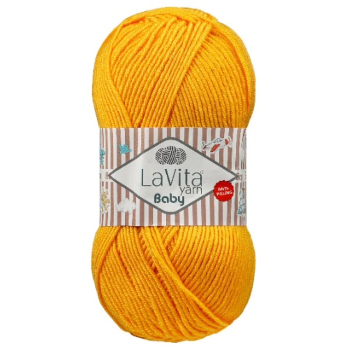 Lavita Hand Knitting Baby Yarn - 100g - Yellow