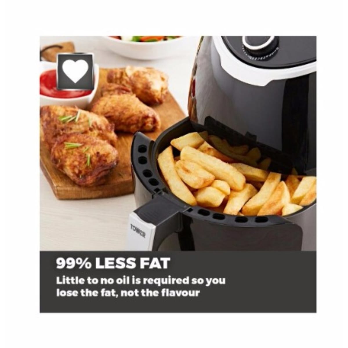 Tower, Vortx 4L Manual Air Fryer 1400W