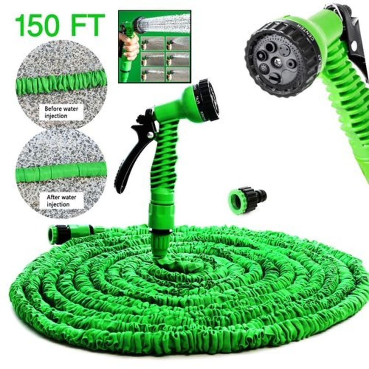 Magic Hose Flexible Expandable Water Hose Pipe 150ft 45m Konga
