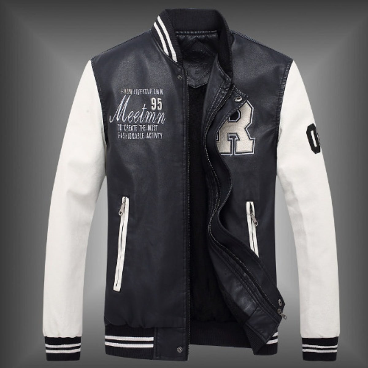 Varsity Men s Leather Baseball Jacket Konga Online Shopping